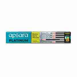 Apsara Platinum Extra Dark Pencil - 10 Pcs