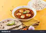 Anda Masala (Egg) + Papad + Rice + Bhakari