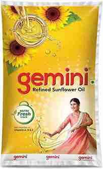 Gemini Refined Sunflower Oil Pouch - 1 L