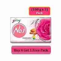 Godrej No.1 Rosewater & Almond Soap-4+1 (100g
