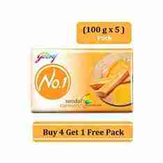 Godrej No.1 Sandal & Turmeric Soap-4+1 (100gm