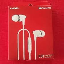 White Lava Elements E-31 Wired Earphon