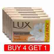 Lux Bright Glow Jasmine Soap- 4+1 Free-500 gm