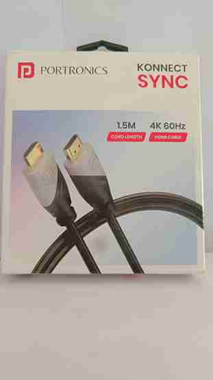 Portronics Konnect SYNC Black USB Cabl