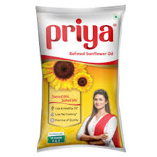 Priya Refined Sunflower Oil - 1 Ltr