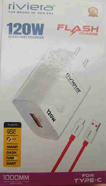 Reviera Super Fast Charger White-120W