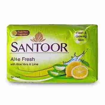 Santoor Aloe Vera & Lime Fresh Soap - 